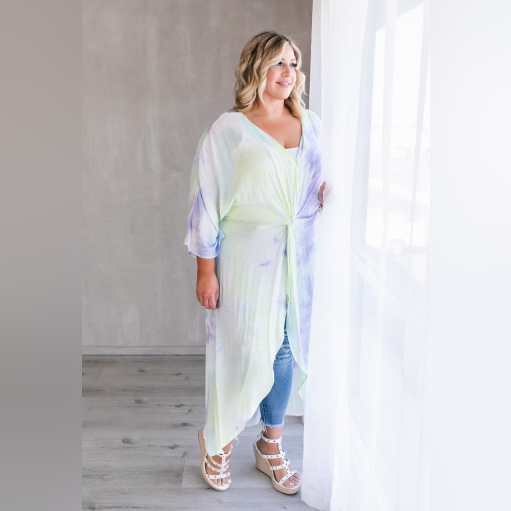 Tie Dye Kimono / Swimsuit Coverup - Picture 3 of 6